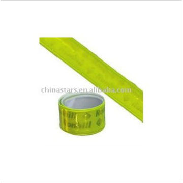 EN13356 Reflective Slap Arm Band com fita de PVC